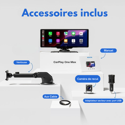 CarPlay One Max™ – Modernisez votre voiture en 3 minutes – sans câbles, sans outils, 100 % sans fil.