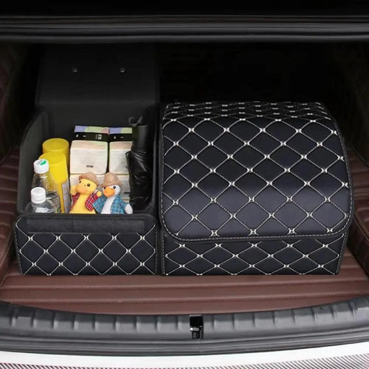 Boîte Rangement Voiture - Blanc Et Noir | GoldVault™
