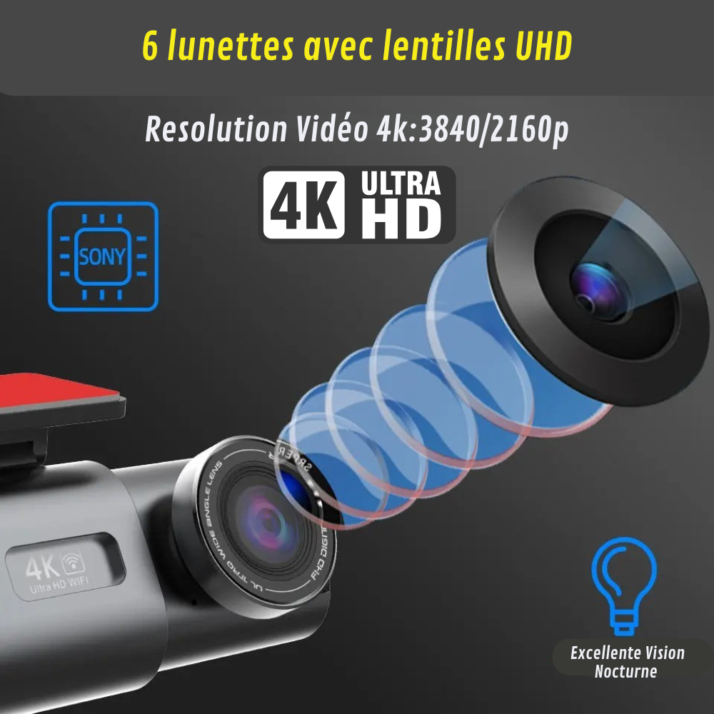 Caméra de Voiture 4k UHD |Vision parfaite®