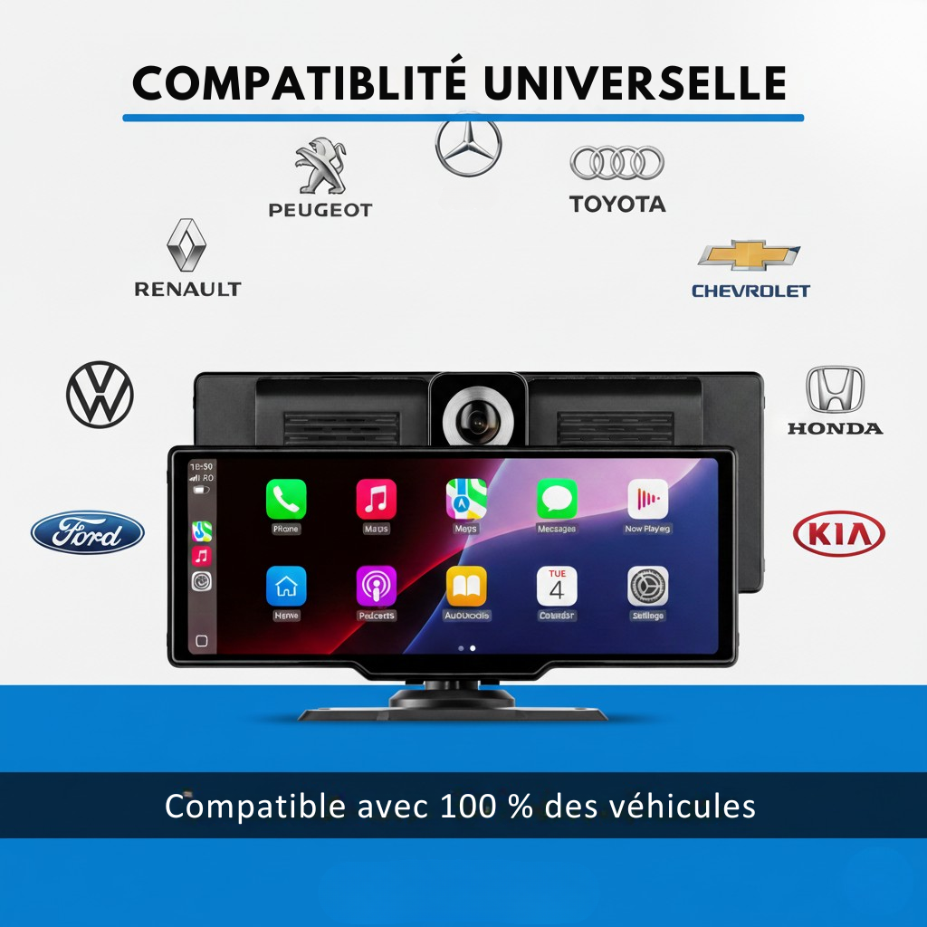 CarPlay One Max™ – Modernisez votre voiture en 3 minutes – sans câbles, sans outils, 100 % sans fil.
