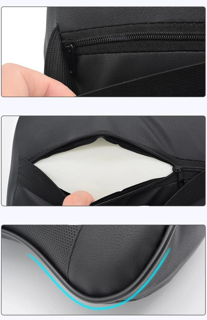 Coussin Lombaire pour Voiture avec Appuie-tête à mémoire de forme en Cuir