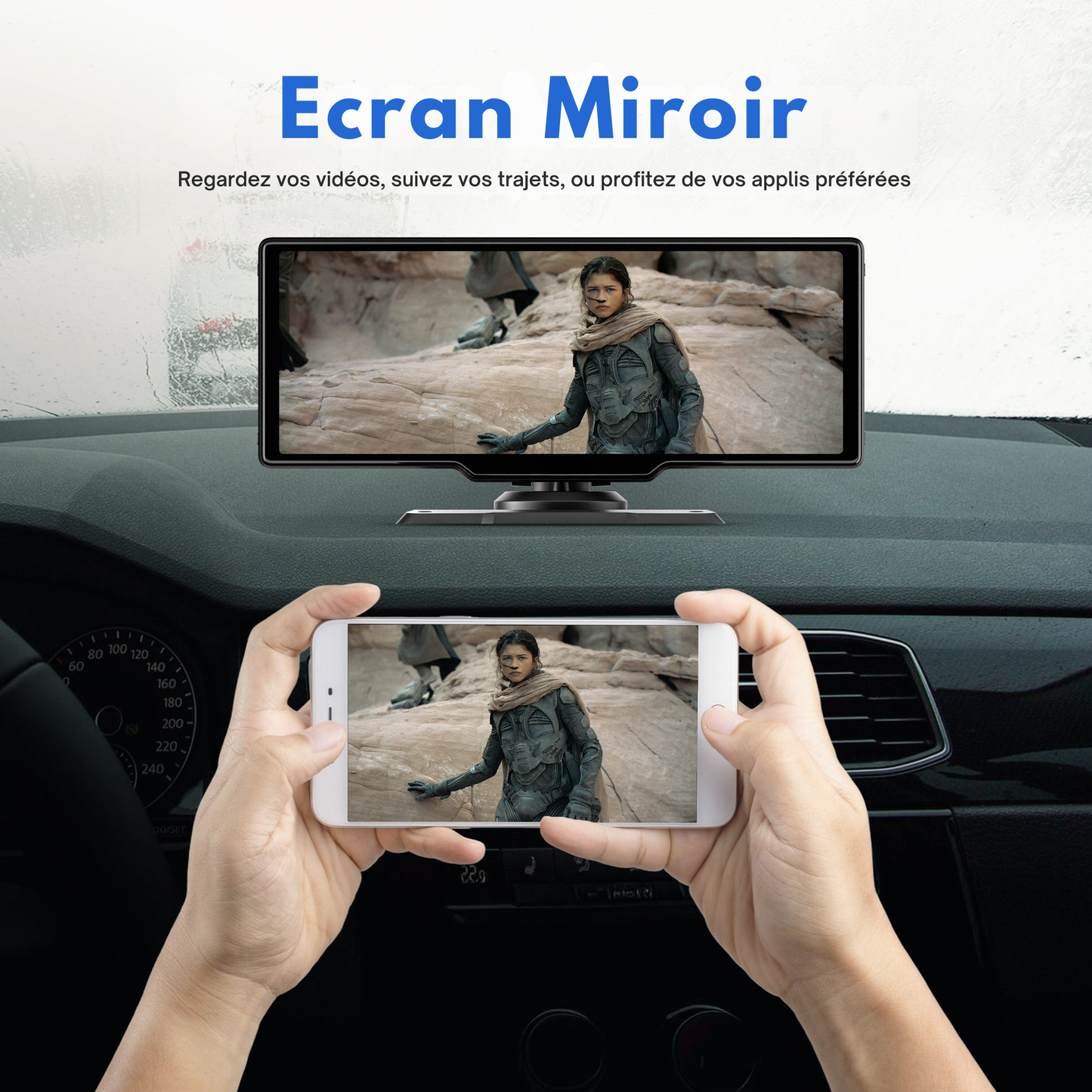 CarPlay One Max™ – Modernisez votre voiture en 3 minutes – sans câbles, sans outils, 100 % sans fil.